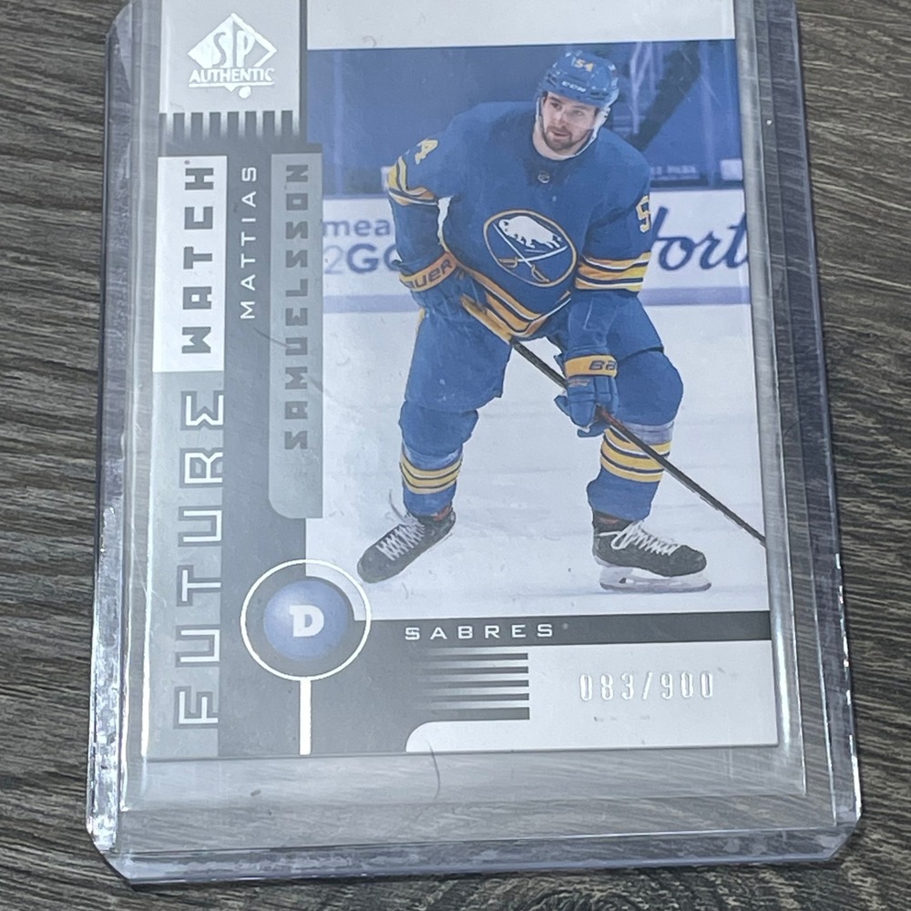 Upper Deck Buffalo Sabres Card Mattias Samuelsson /900 Blue Future Watch Rookie